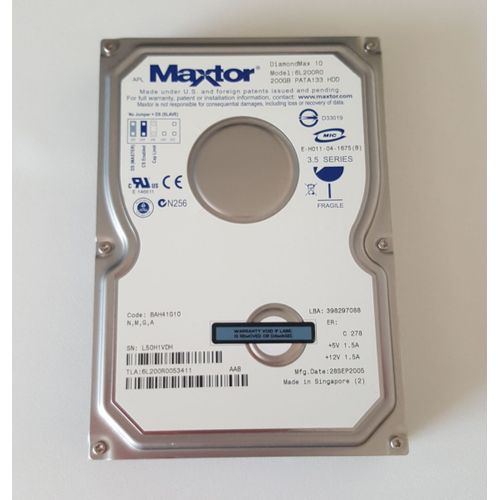 Disque Dur 3.5" IDE 200 Go Maxtor DiamondMax 10 6L200R0