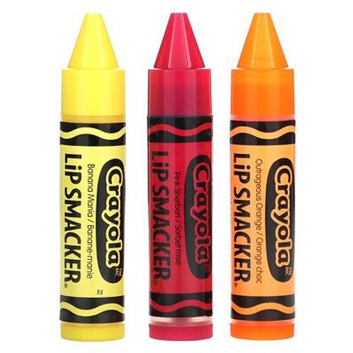 Lip Smacker Crayola, Baume À Lèvres, 3 Saveurs, 3 Pièces, 4 G Chacune 