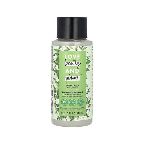 Love Beauty And Planet Shampooing Sans Sulfates, Lait De Coco Et Jasmin Blanc, 400 Ml 