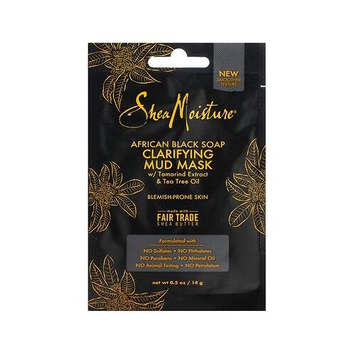 Sheamoisture Savon Noir Africain, Masque De Beauté À La Boue Clarifiante À L'extrait De Tamarin Et À L'huile De Tea Tree, 14 G 