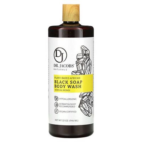 Dr. Jacobs Naturals Gel Douche À Base De Plantes Au Savon Noir Africain, Monoï Sensuel, 946 Ml 