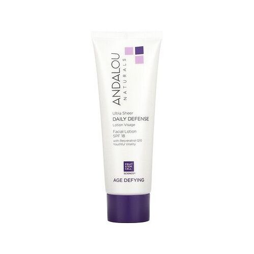Andalou Naturals Lotion Pour Le Visage, Défense Quotidienne Ultra-Transparente, Fps 18, Anti-Âge, 80 Ml 