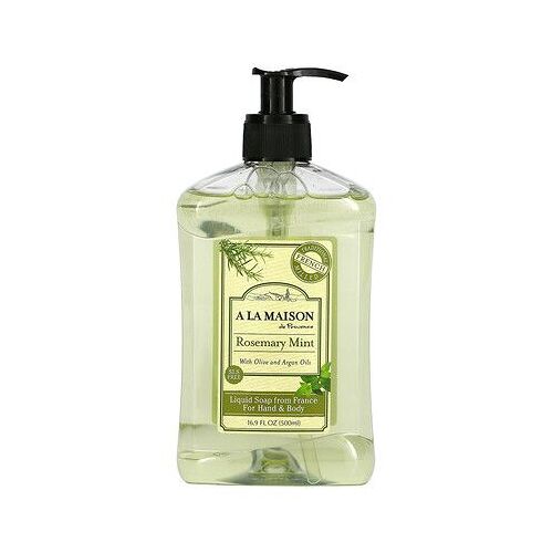 A La Maison De Provence Savon Liquide Pour Les Mains Et Le Corps, Romarin Et Menthe, 500 Ml 