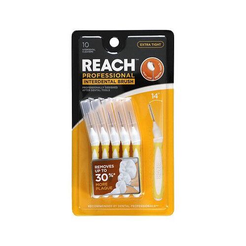 Reach Professional Interdental Brush, Extra Tight, 10 Interdental Cleaners 