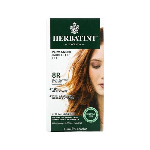 Herbatint Gel Colorant Pour Cheveux Permanent, 8r, Blond Cuivré Clair, 135 Ml 