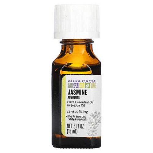 Aura Cacia Huile Essentielle Pure Dans L'huile De Jojoba, Absolu De Jasmin, 15 Ml 
