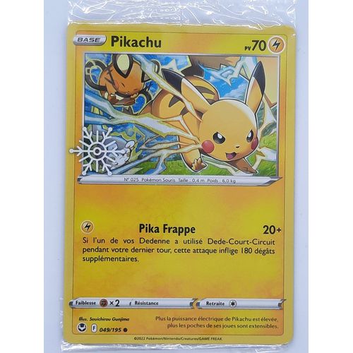 Pikachu - Calendrier De L'avent 2023 Pokémon - Set Tempête Argentée - 049/195 - Flocon De Neige - Sous Protection D'origine