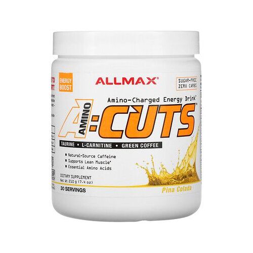 Allmax Acuts, Boisson Énergisante Riche En Acides Aminés, Pina Colada, 210 G 