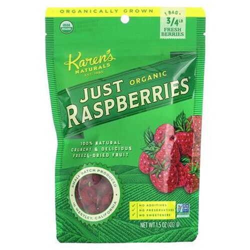Karen's Naturals Organic Juste Des Framboises, 42 G 
