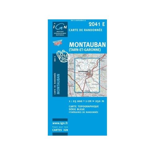 Carte Randonnées Ign - 2041 E - Montauban