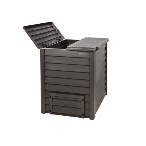 Composteur Thermo Wood + grille de fond - Brun - 400 Litres
