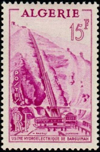 Algérie, Département Français 1954, Très Beau Timbre Neuf** Luxe Yvert 313, Inauguration De L'usine Hydro-Électrique De Darguinah. -