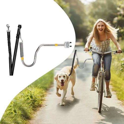 Laisse Chien Vélo Rétractable Extensible Barre Cani Vtt Laisse Chien Course À Pied Accessoire Cani Vtt