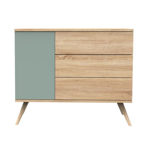 Commode 1 Porte Et 3 Tiroirs