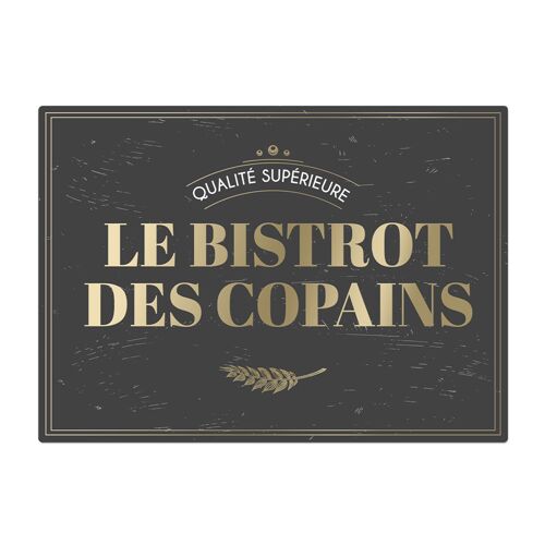 Set De Table Le Bistrot Des Copains Gris