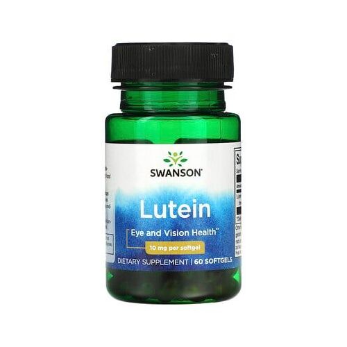 Swanson Lutéine, 10 Mg, 60 Capsules À Enveloppe Molle 