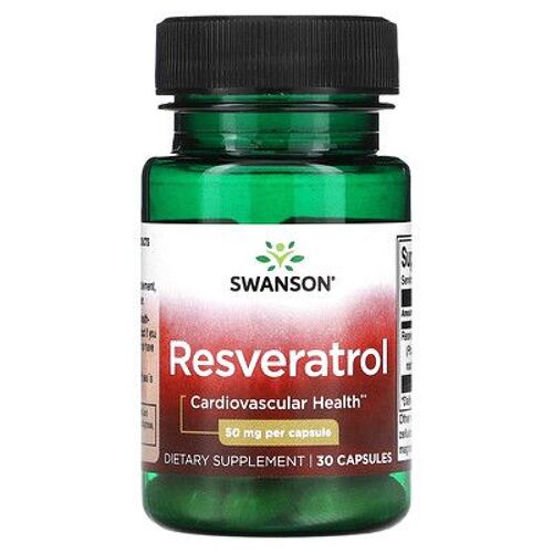 Swanson Resvératrol, 50 Mg, 30 Capsules 