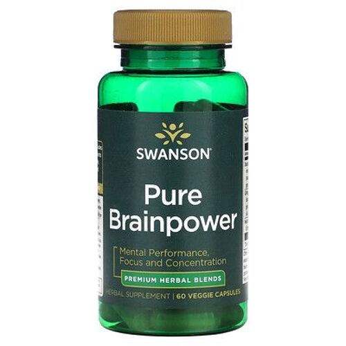 Swanson Pure Brainpower, 60 Capsules Végétariennes 