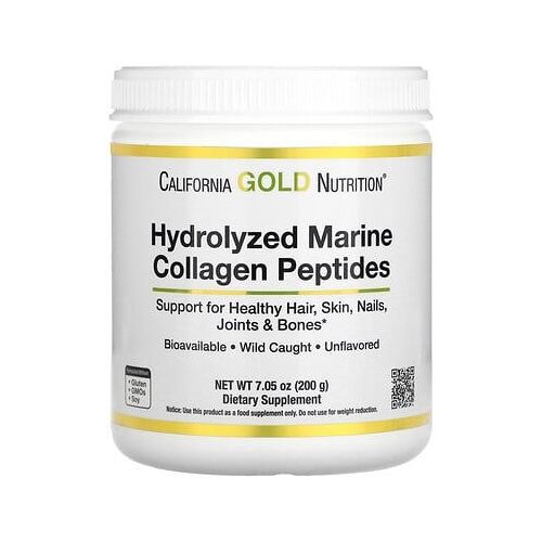 California Gold Nutrition Peptides De Collagène Marin Hydrolysés, Non Aromatisés, 200 G