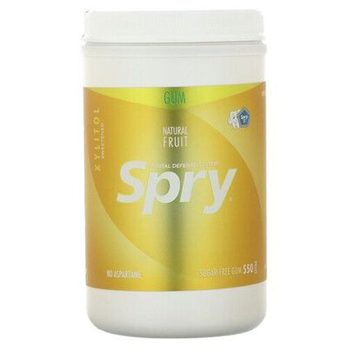 Xlear Spry, Chewing-Gum, Fruits Naturels, Sans Sucre, 550 Pièces 