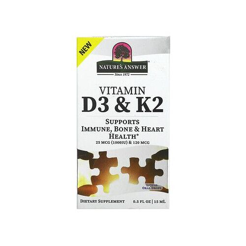Nature's Answer Vitamines D3 Et K2, 15 Ml