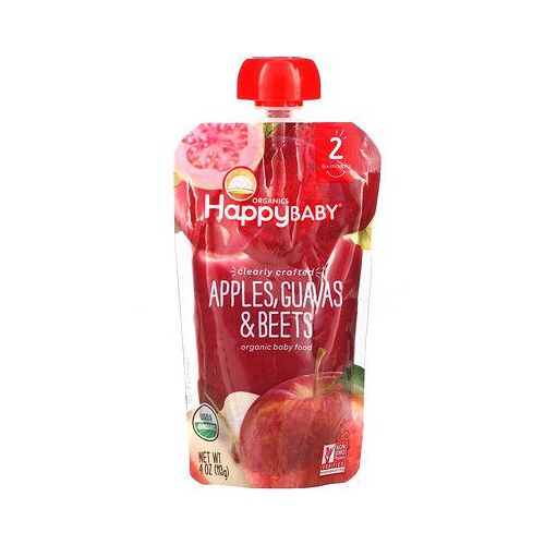 Happy Family Organics Happy Baby, Nourriture Biologique Pour Bébé, À Partir De 6 Mois, Pommes, Goyaves Et Betteraves, 113 G