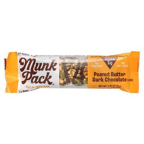 Munk Pack Barre De Noix Et Graines, Chocolat Noir Au Beurre De Cacahuète, 35 G