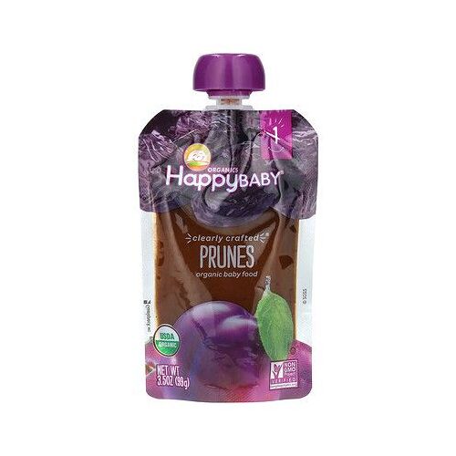 Happy Family Organics Aliments Biologiques Pour Bébés, Étape 1, Clearly Crafted, Pruneaux, 4 Mois Et Plus, 99 G