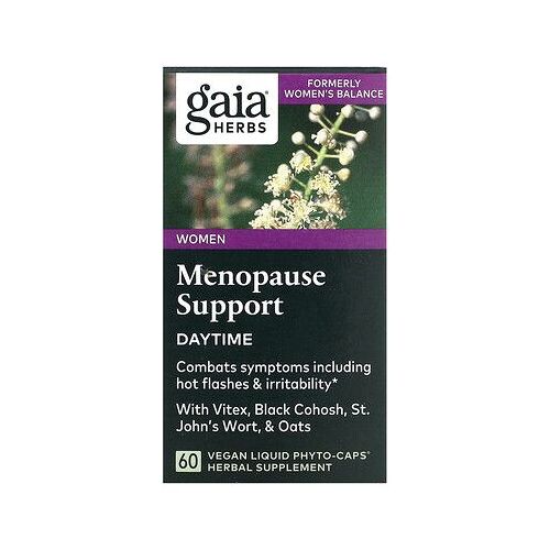 Gaia Herbs Femmes, Soutien De La Ménopause, Jour, 60 Phyto-Capsules Liquides Vegan 