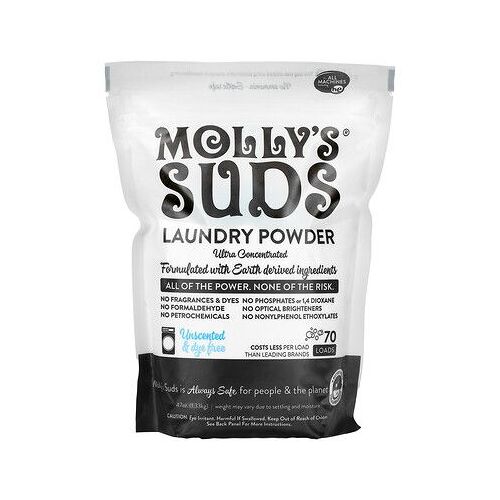 Molly's Suds Lessive en poudre, ultra concentrée, non parfumée, 1,33 kg