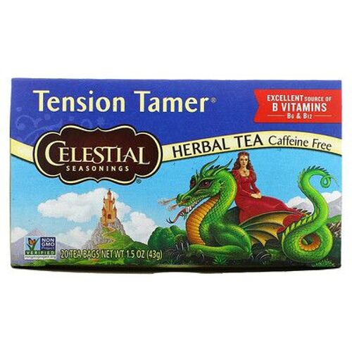 Celestial Seasonings Tisane Aux Plantes, Gestion De La Tension, Sans Caféine, 20 Sachets De Thé, 1,5 Oz (43 G)