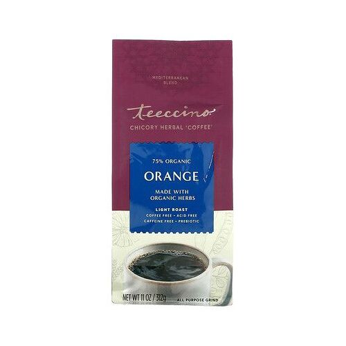 Teeccino Café À La Chicorée, Mélange Méditerranéen, Orange, Torréfaction Légère, Sans Caféine, 312 G