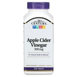 21st Century Vinaigre De Cidre De Pomme, 300 Mg, 250 Comprimés