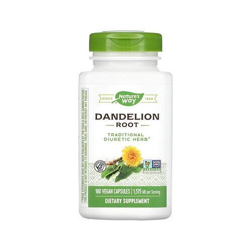 Nature's Way Racine De Pissenlit, 1575 Mg, 180 Capsules Vegan (525 Mg Pièce) 