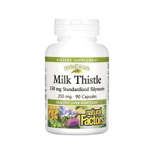 Natural Factors Herbal Factors, Chardon-Marie, 250 Mg, 90 Capsules 