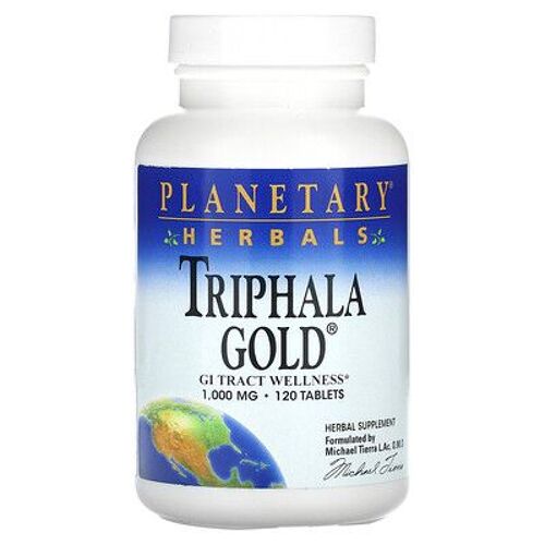 Planetary Herbals Triphala Gold, 500 Mg, 120 Comprimés 