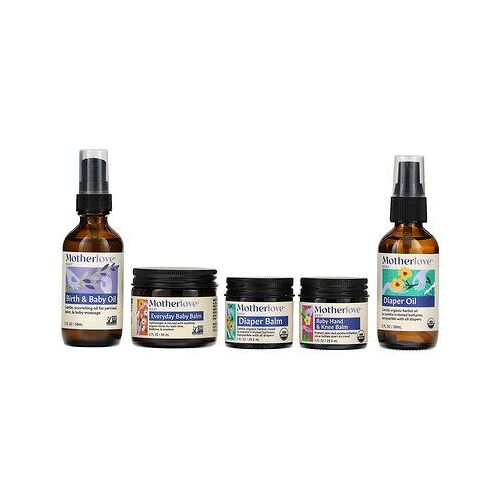 Motherlove Boîte Cadeau De Soins Du Corps Pour Bébés, Ensemble De 5 Pièces