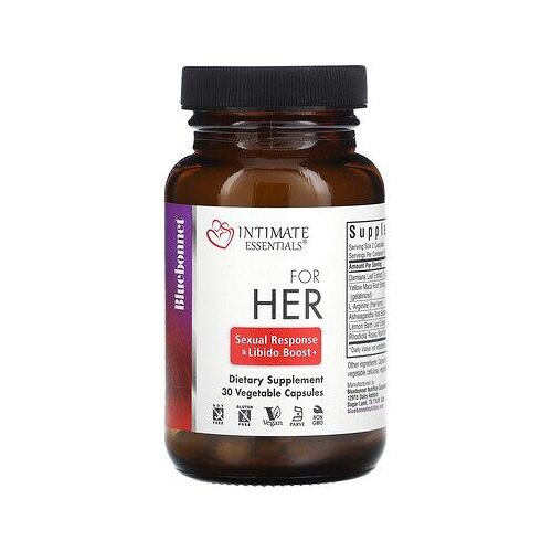 Bluebonnet Nutrition Intimate Essentials, Pour Elle, Réponse Sexuelle Et Boost De Libido, 30 Capsules Végétales 