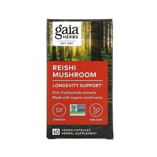 Gaia Herbs Champignon Reishi, 40 Capsules Vegan 