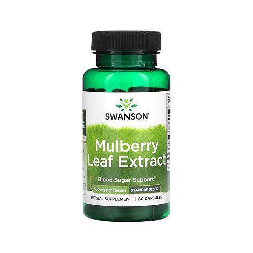 Swanson Extrait De Feuille De Mûrier, 500 Mg, 60 Capsules 