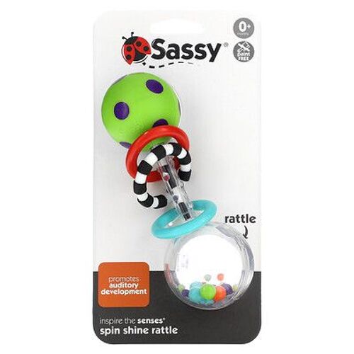 Sassy Inspire The Senses, Hochet Spin Shine, 0-24 Mois, 1 Dose