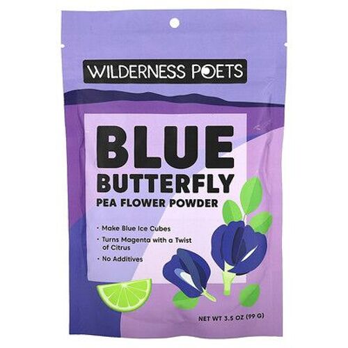 Wilderness Poets Poudre De Fleur De Pois Papillon Bleu, 99 G