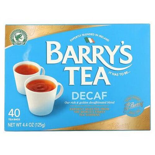Barry's Tea Mélange Décaféiné, 40 Sachets De Thé, 125 G