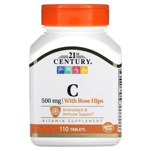 21st Century Vitamine C Et Cynorrhodons, 500 Mg, 110 Comprimés 