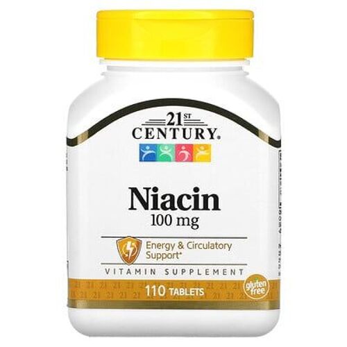 21st Century Niacine, 100 Mg, 110 Comprimés