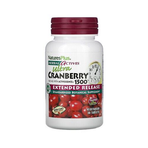 Naturesplus Herbal Actives, Ultra Cranberry 1500, 1500 ?g, 30 Comprimés 