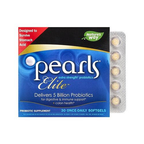 Nature's Way Pearls Elite, Probiotiques Extrapuissants, 30 Capsules À Enveloppe Molle À Prendre Une Fois Par Jour 