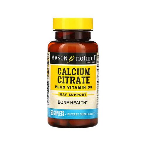 Mason Natural Citrate De Calcium Avec Vitamine D3, 60 Gélules 