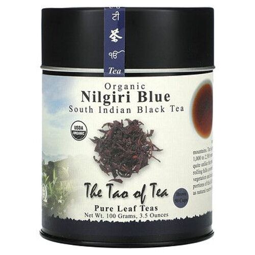 The Tao Of Tea Thé Noir Biologique Du Sud De L'inde, Bleu Nilgiri, 100 G