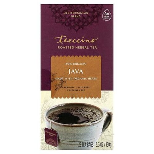 Teeccino Tisane Torréfiée, Java, Sans Caféine, 25 Sachets De Thé, 150 G
